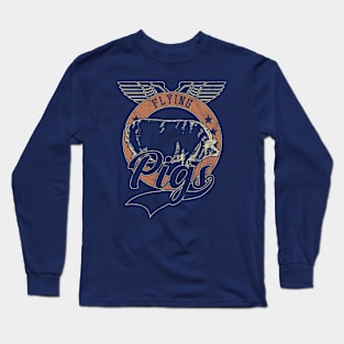 Flying Vintage Pigs Long Sleeve T-Shirt